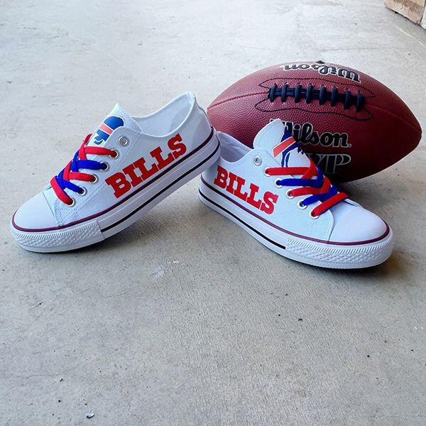 Women's Buffalo Bills Low Top Canvas Sneakers 002