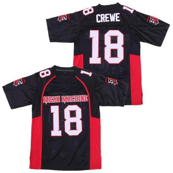Men's Black Mean Machine #18 Paul Crewe Stitched Jersey