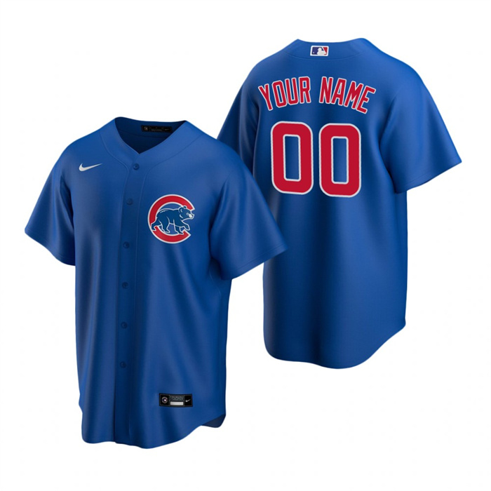 Youth Royal Chicago Cubs Active Player Custom Cool Base Stitched Baseball Jersey