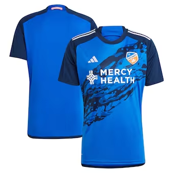 Men's Blue FC Cincinnati Blank 2023 River Kit Jersey 001