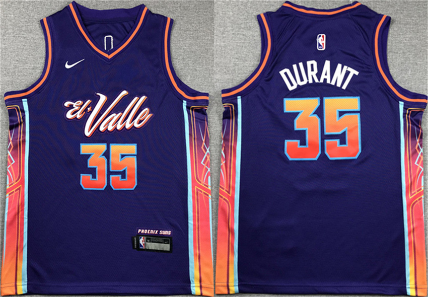 Youth Purple Phoenix Suns #35 Kevin Durant City Edition Stitched Basketball Jersey
