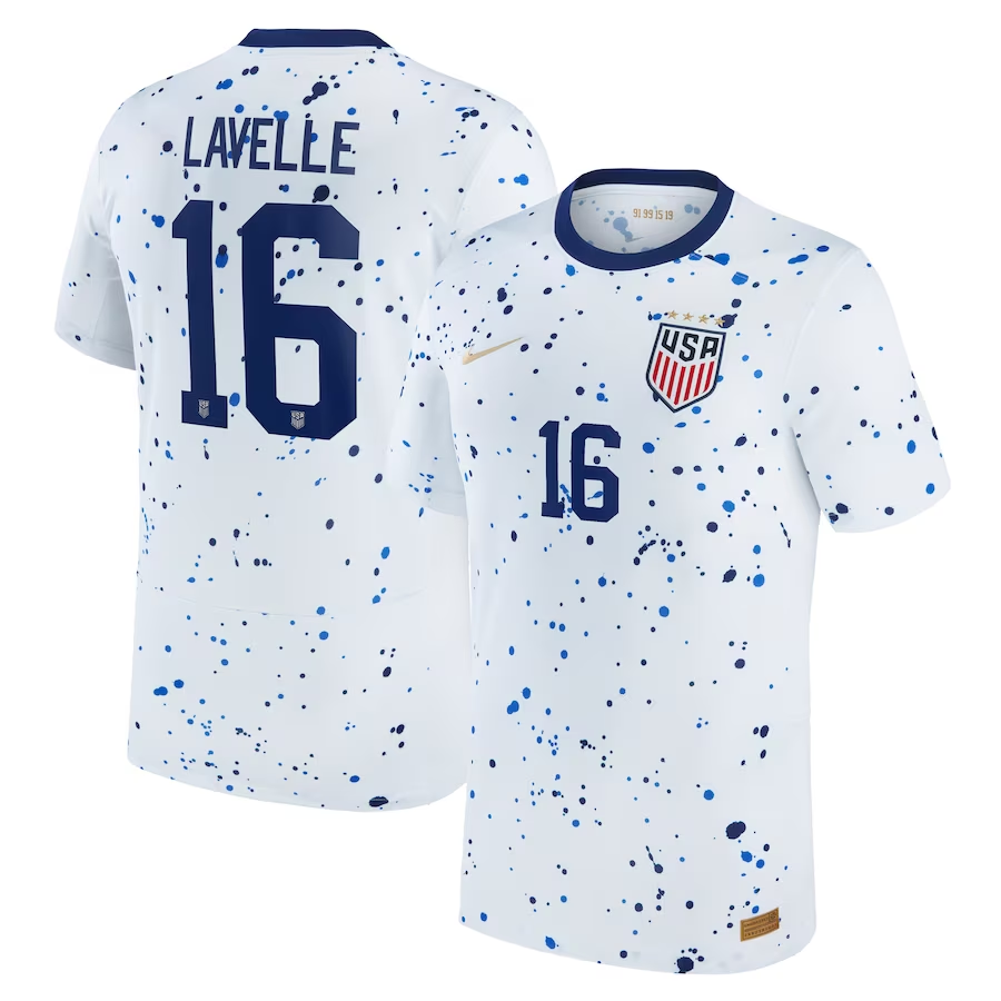 Men's White United States Custom Any Name&Numbe 2023 Home Jersey