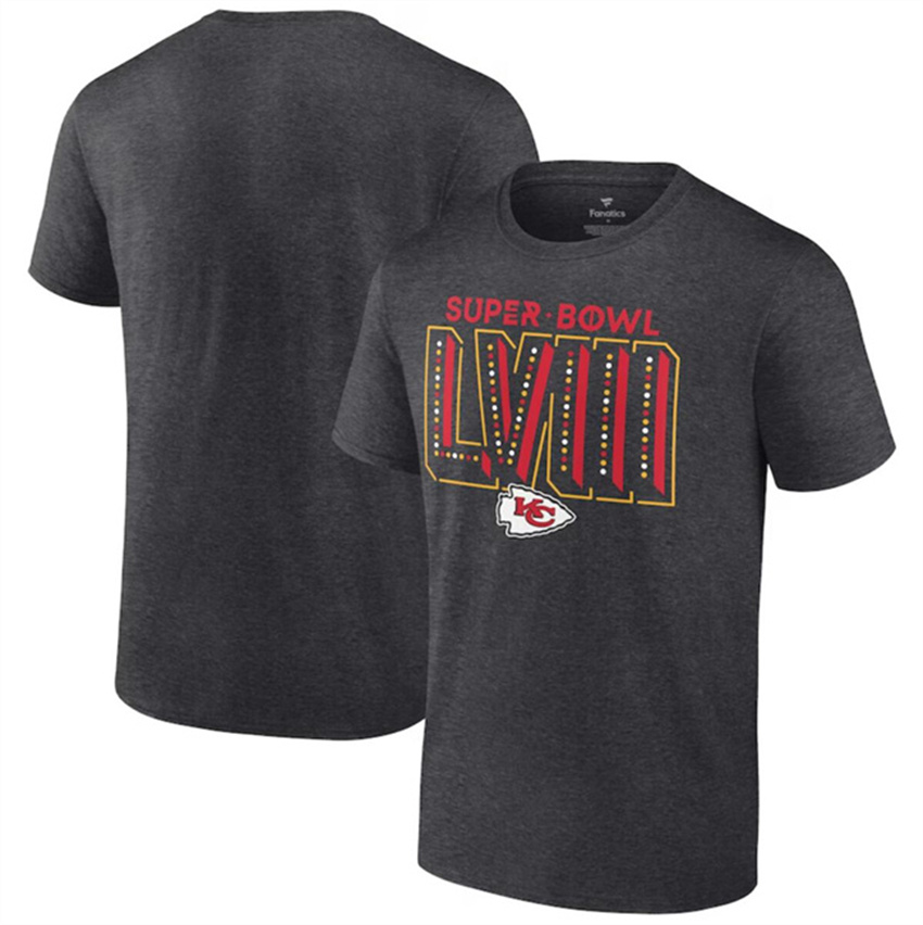 Men's Heather Charcoal Kansas City Chiefs Super Bowl LVIII Local Team T-Shirt