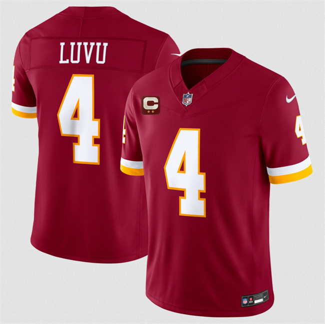 Men's Burgundy Washington Commanders #4 Frankie Luvu 2026 F.U.S.E. With 2-Star C Patch Vapor Limited Stitched Football Jersey