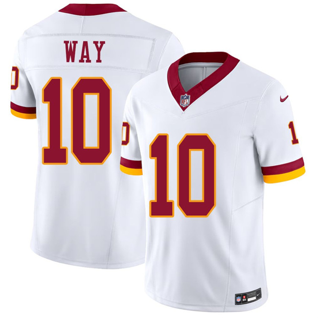 Men's White Washington Commanders #10 Tress Way 2026 F.U.S.E. Vapor Limited Stitched Football Jersey