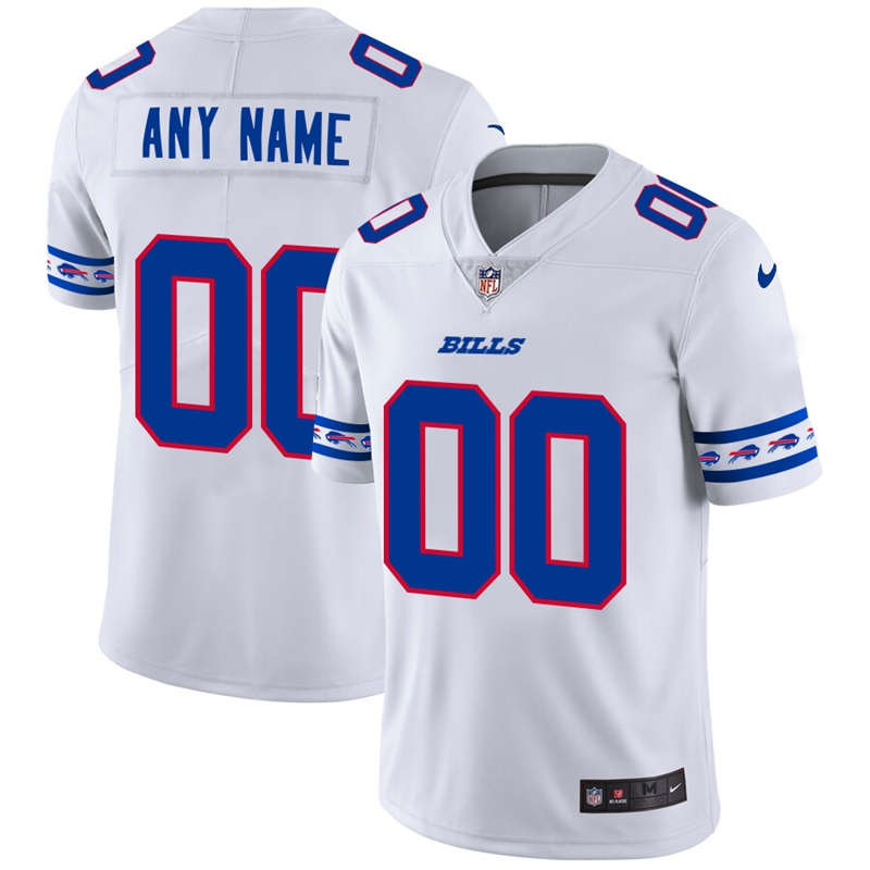 Buffalo BuffaloBills Custom White Team Logo Vapor Limited Football Jersey