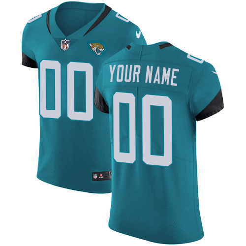 Men's Jacksonville Jaguars Customized Teal Green Team Color Stitched Vapor Untouchable Elite Football Jersey