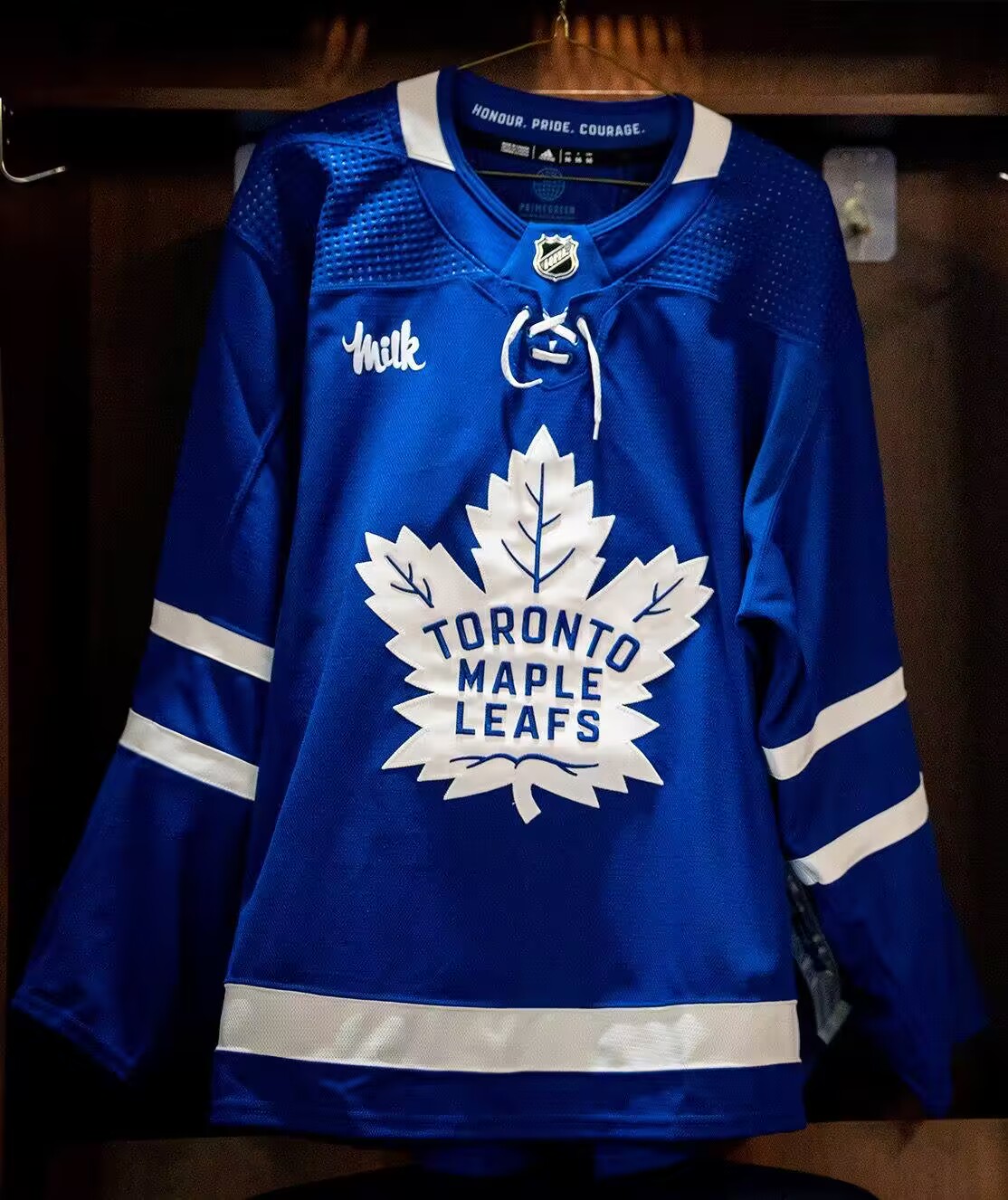 Men's Blue Toronto Maple Leafs Custom With 
