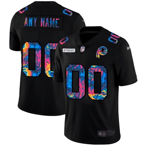 Men's Washington Redskins 2020 ACTIVE PLAYER Customize Black Crucial Catch Limited Stitched Jersey