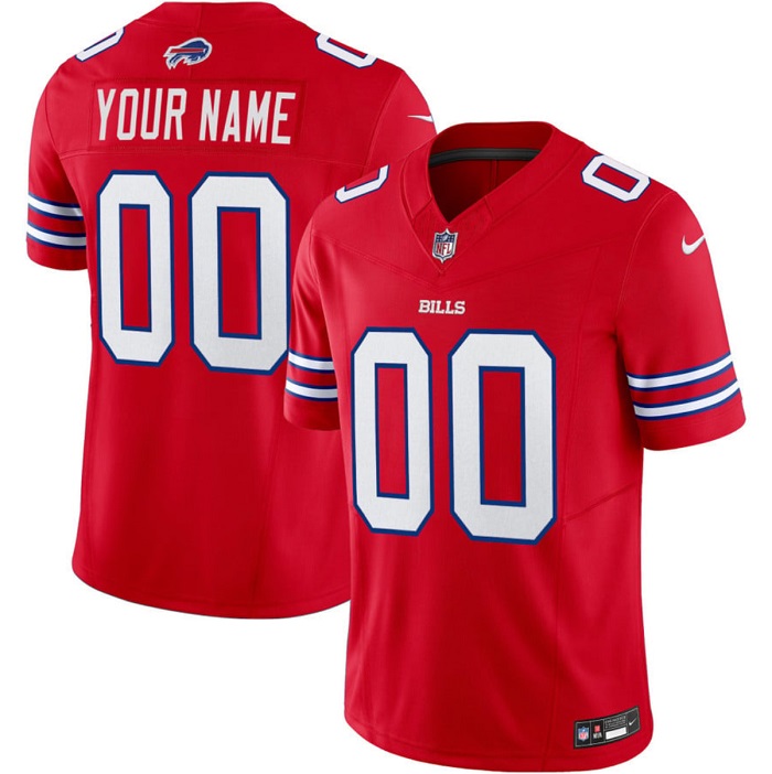 Men's Red Buffalo Bills Active Player Custom 2025 F.U.S.E. Vapor Untouchable Limited Stitched Football Jersey