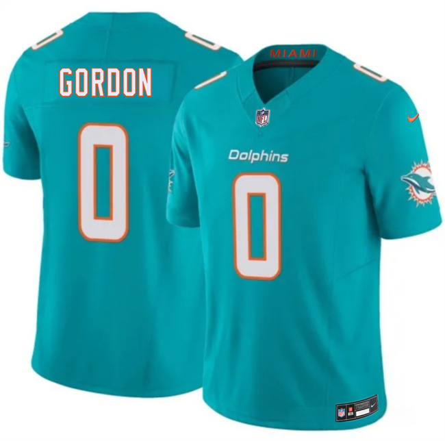 Men's Aqua Miami Dolphins #0 Ollie Gordon 2026 F.U.S.E. Vapor Limited Stitched Football Jersey