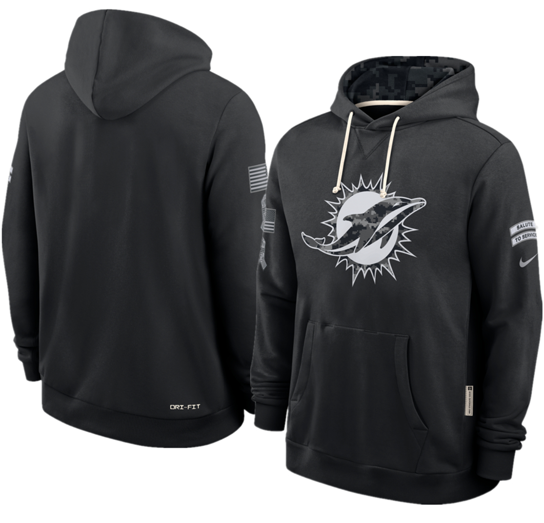 Men's Black Las Vegas Raiders 2026 Salute to Service Sideline Dri-FIT Pullover Hoodie