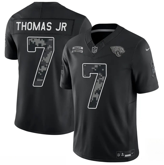 Men's Black Jacksonville Jaguars #7 Brian Thomas Jr. F.U.S.E. 2026 Salute to Service Limited Stitched Football Jersey