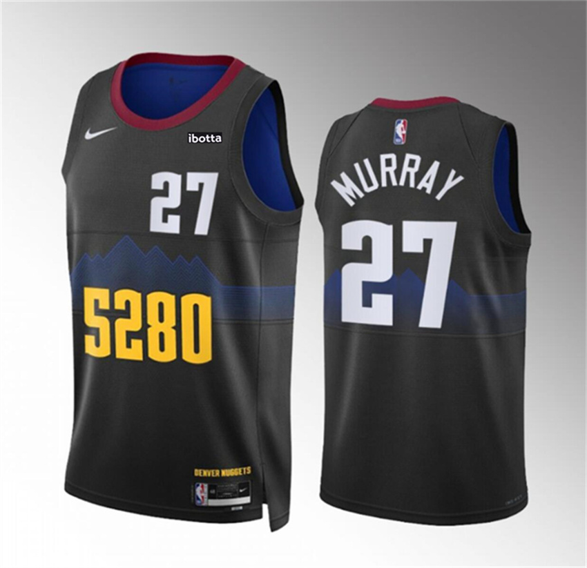 Men's Black Denver Nuggets #27 Jamal Murray 2023 City Edition Stitched Basketball Jersey