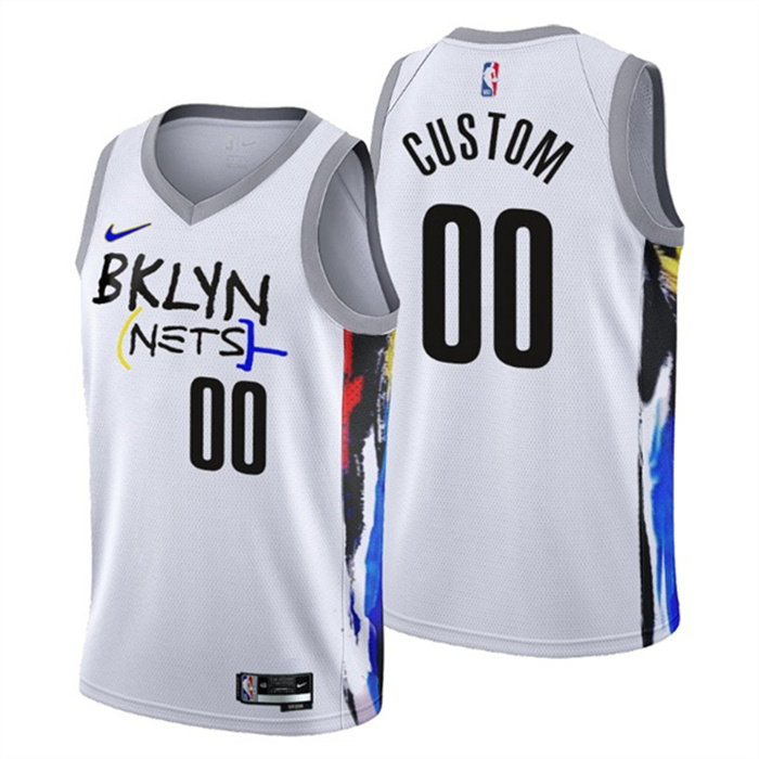 Youth White Brooklyn Nets Active Player Custom 2022/23 City Edition Stitched Jersey
