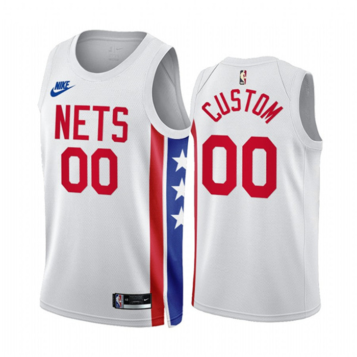 Youth White Brooklyn Nets Active Player Custom 2022/23 Classic Edition Stitched Jersey