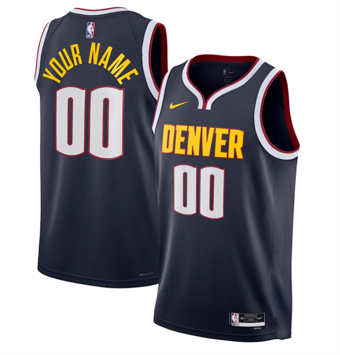 Youth Navy Denver Nuggets Active Player Custom Icon Edition Stitched Jersey