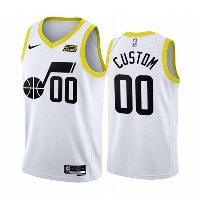 Youth White Utah Jazz Active Player Custom 2022/23 Association Edition Stitched Basketball Jersey