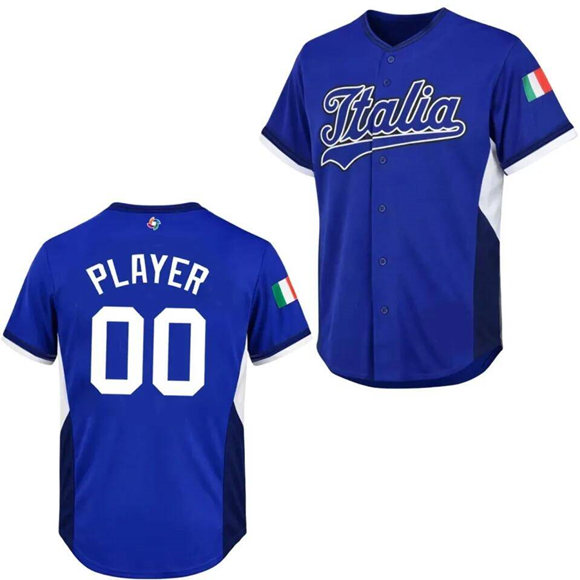 Men's Italy ACTIVE PLAYER Custom 2026 World Baseball Stitched Jersey