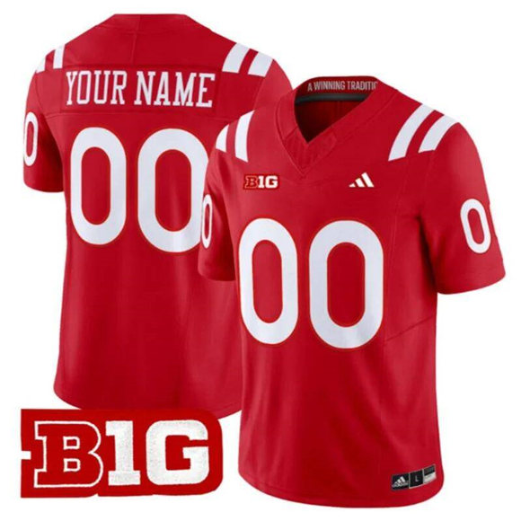 Men's Scarlet Nebraska Cornhuskers ACTIVE PLAYER Custom 2026 F.U.S.E. Vapor Limited Stitched Football Jersey