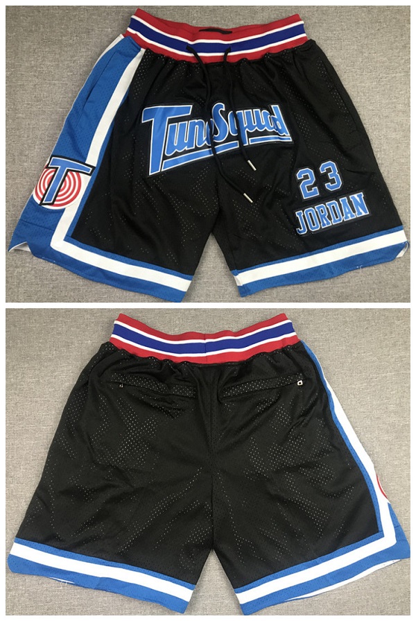 Men's Black Space Jam Tune Squad Mitchell&Ness Shorts (Run Small)