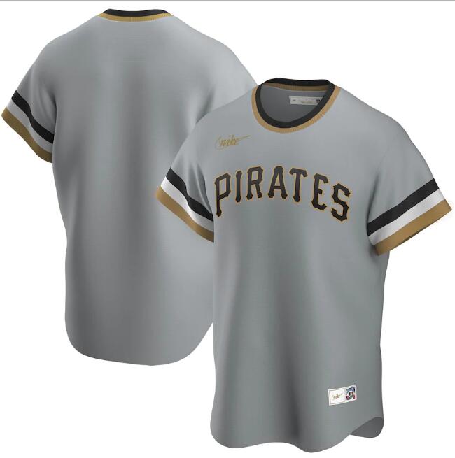 Men's Pittsburgh Pirates Grey Cool Base Stitched MLB Jersey