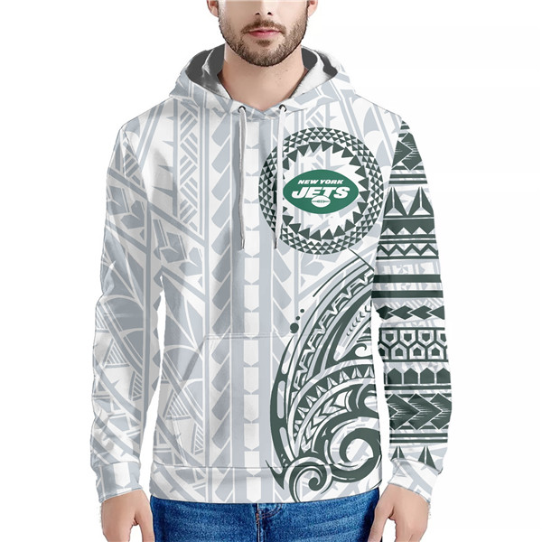 Men's White/Grey New York Jets Hoodie