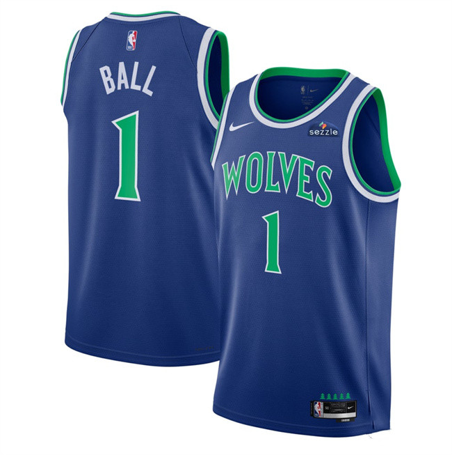 Men's Blue Minnesota Timberwolves #1 LaMelo Ball 2026/27 Icon Edition Stitched Basketball Jersey