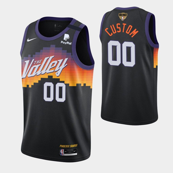 Men's Black Phoenix Suns ACTIVE PLAYER Custom 2021 NBA Finals City Edition Stitched Jersey