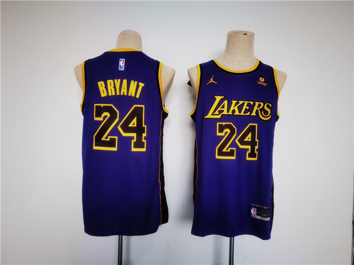 Men's Purple Los Angeles Lakers #24 Kobe Bryant Stitched Basketball Jersey