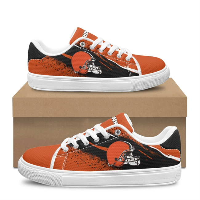 Women's Cleveland Browns Low Top Casual Sneakers/Shoes 001