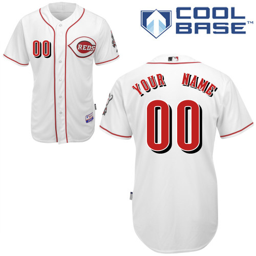 Men's White Cincinnati Reds Personalized Stitched Jersey