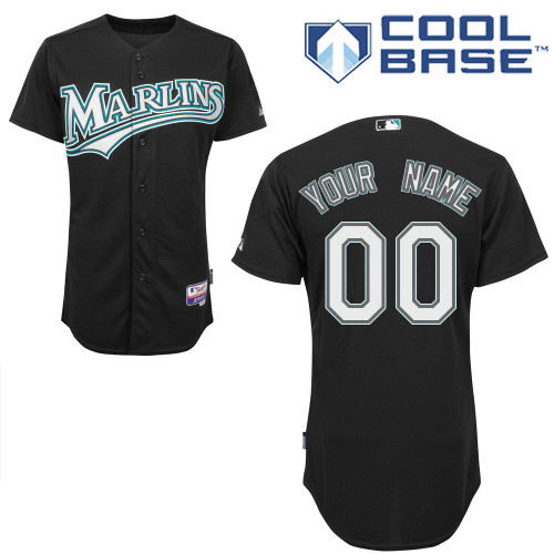 Men's Black Seattle Marlins Personalized Stitched Jersey