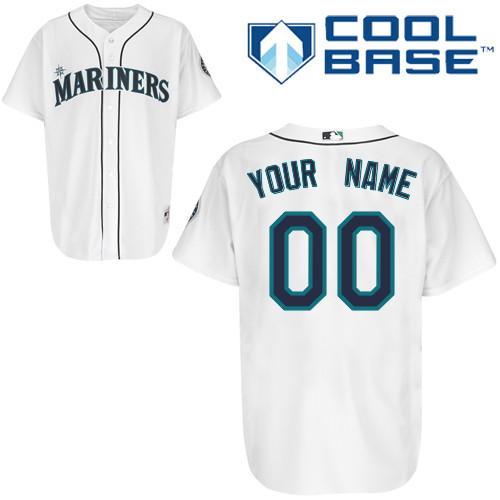 Men's White Seattle Marlins Personalized Stitched Jersey
