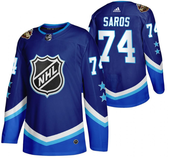 Men's Blue Nashville Predators #74 Juuse Saros 2022 All-Star Stitched Jersey