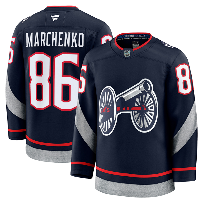 Men's Navy Columbus Blue Jackets Active Player Custom 2025  Stitched Jersey