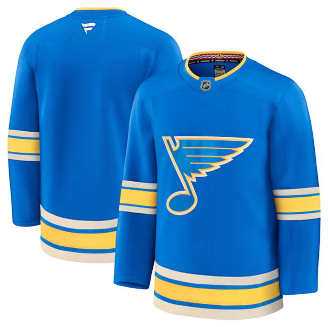 Men's Blue St. Louis Blues Blank 2024-25 Alternate Stitched Hockey Jersey