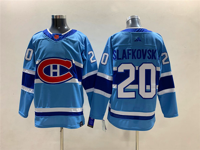 Men's Blue Montreal Canadiens Active Player Custom 2022-23 Reverse Retro Stitched Jersey