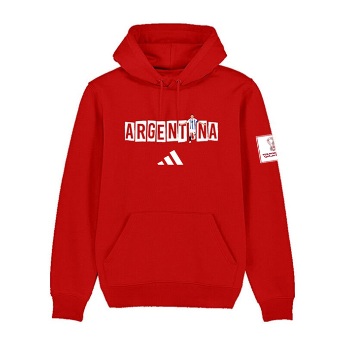 Men's Red Argentina FIFA World Cup Soccer Hoodie