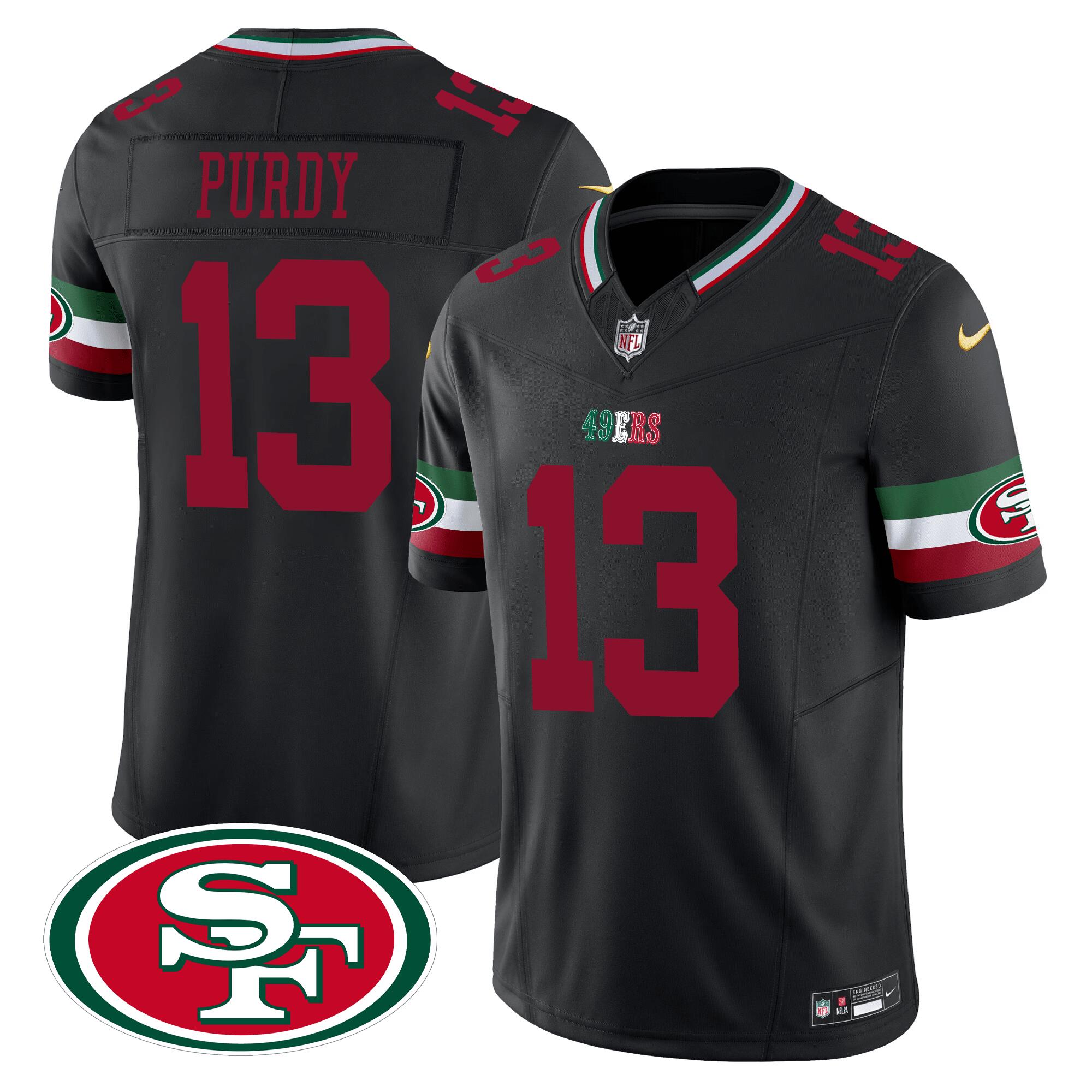 Men's Black San Francisco 49ers #13 Brock Purdy Stitched Jersey