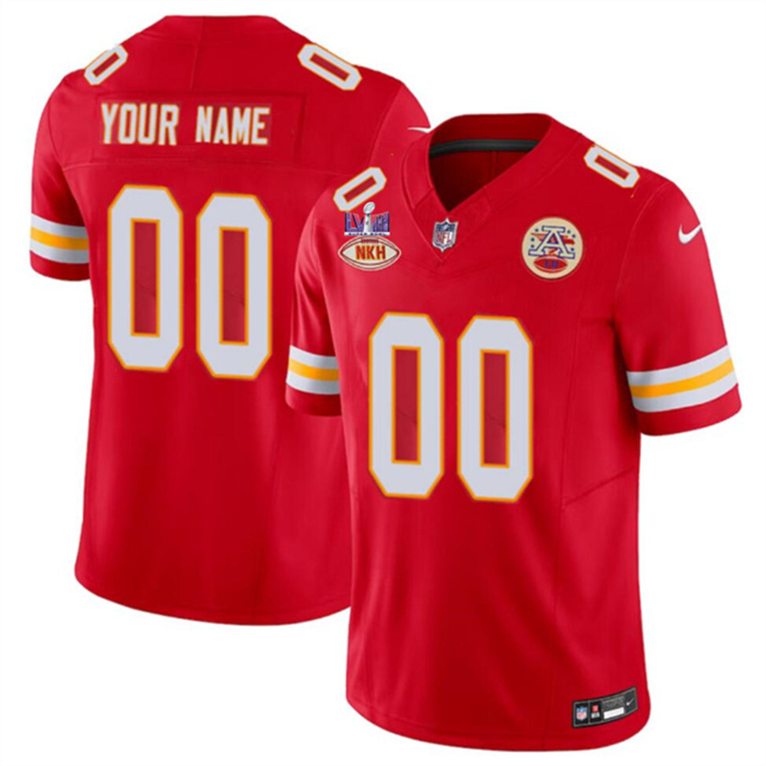 Men's Red Kansas City Chiefs Active Player Custom F.U.S.E. With 