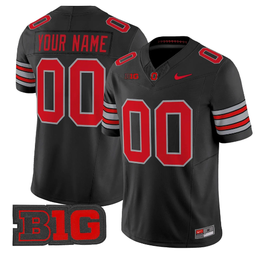 Men's Black Ohio State Buckeyes Active Player Custom 2026 F.U.S.E. 'Tunnel Vision' Vapor Limited Stitched Football Jersey
