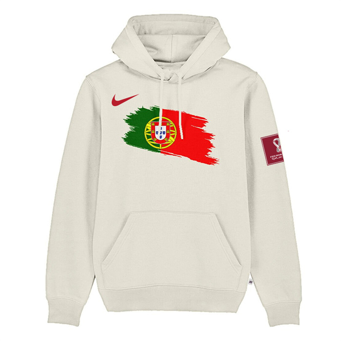 Men's White Portugal 2022 FIFA World Cup Soccer Hoodie