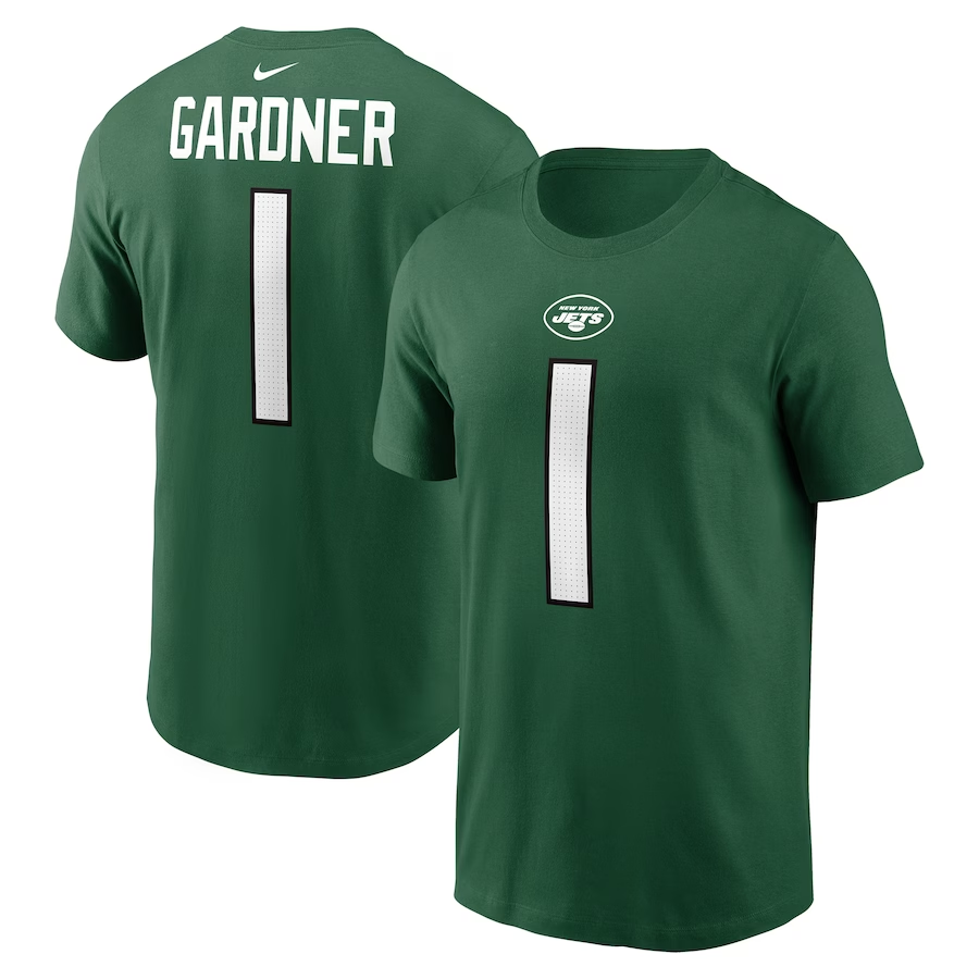 Men's Green New York Jets #1 Ahmad Gardner T-Shirt