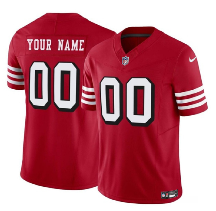 Men's Scarlet San Francisco 49ers Active Player Custom 2023 F.U.S.E. Vapor Untouchable Alternate Limited Stitched Football Jersey