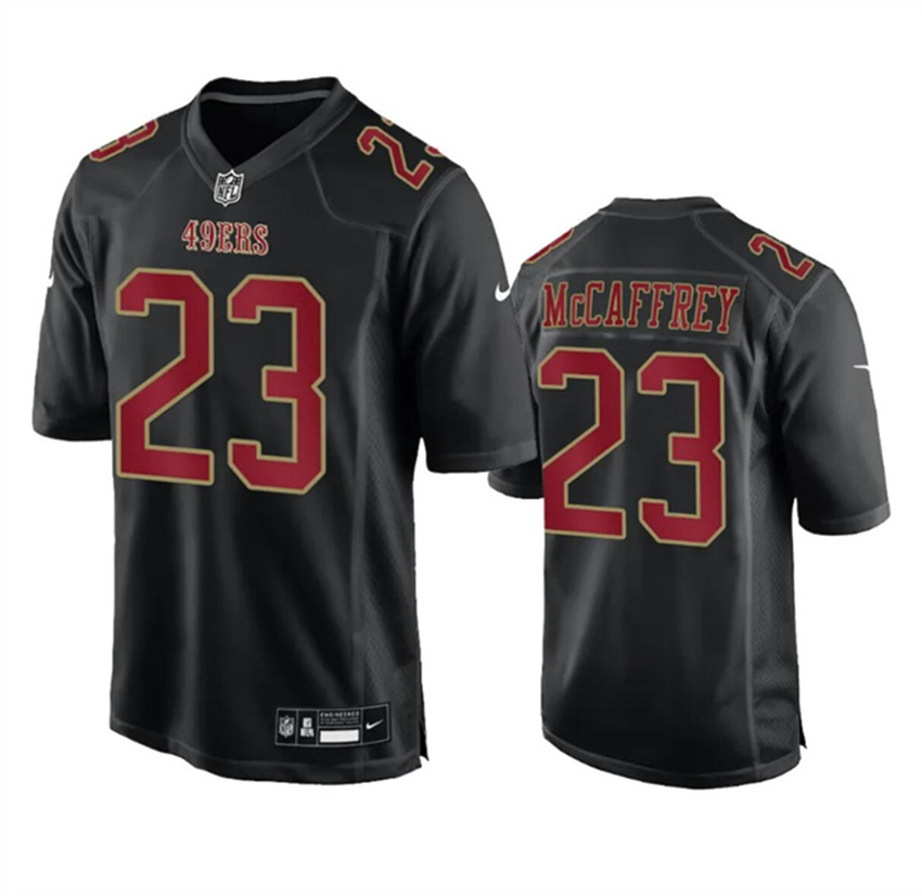 Men's Black San Francisco 49ers #23 Christian McCaffrey Fashion Vapor Untouchable Limited Stitched Football Jersey
