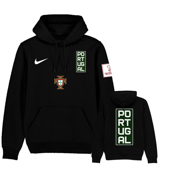 Men's Black Portugal 2022 FIFA World Cup Soccer Hoodie