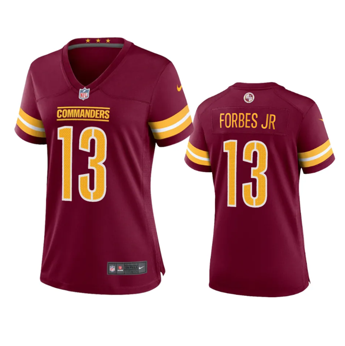 Women's Burgundy Washington Commanders #13 Emmanuel Forbes 2022 Vapor Untouchable Stitched Jersey(Run Small)