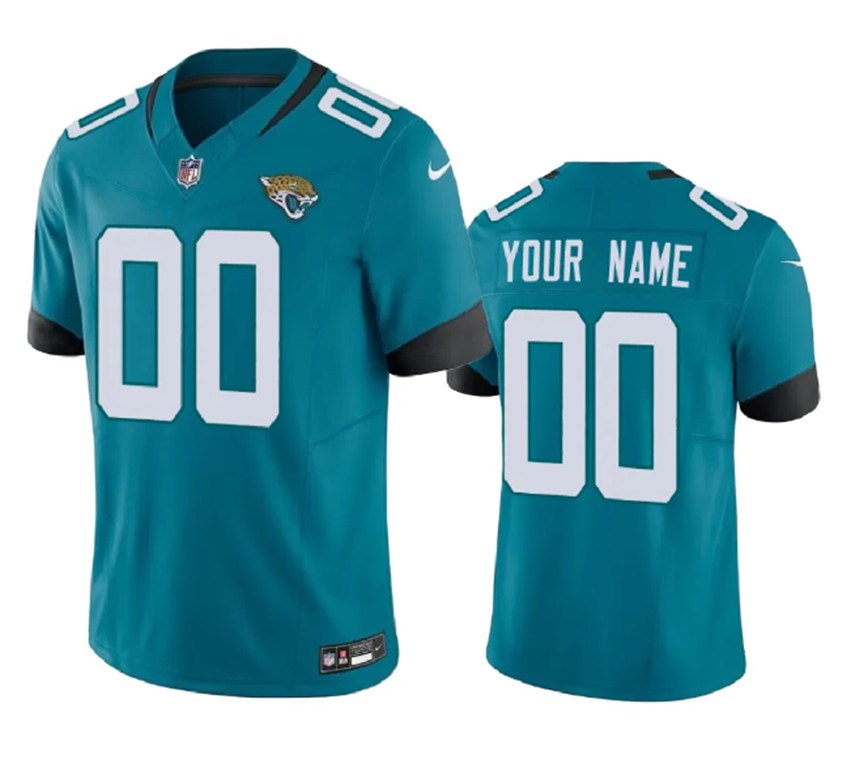 Men's Teal Jacksonville Jaguars Active Player Custom 2023 F.U.S.E Alternate Vapor Untouchable Limited Stitched Football Jersey