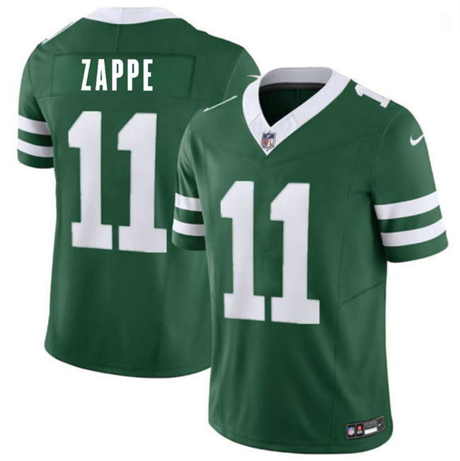 Men's Green New York Jets #11 Bailey Zappe 2026 F.U.S.E. Vapor Untouchable Limited Stitched Jersey